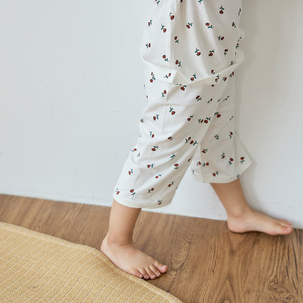 BabyRabbit Rose Short Sleeve — Toddler Cotton Pajamas & Loungewear Set (12M–3T)