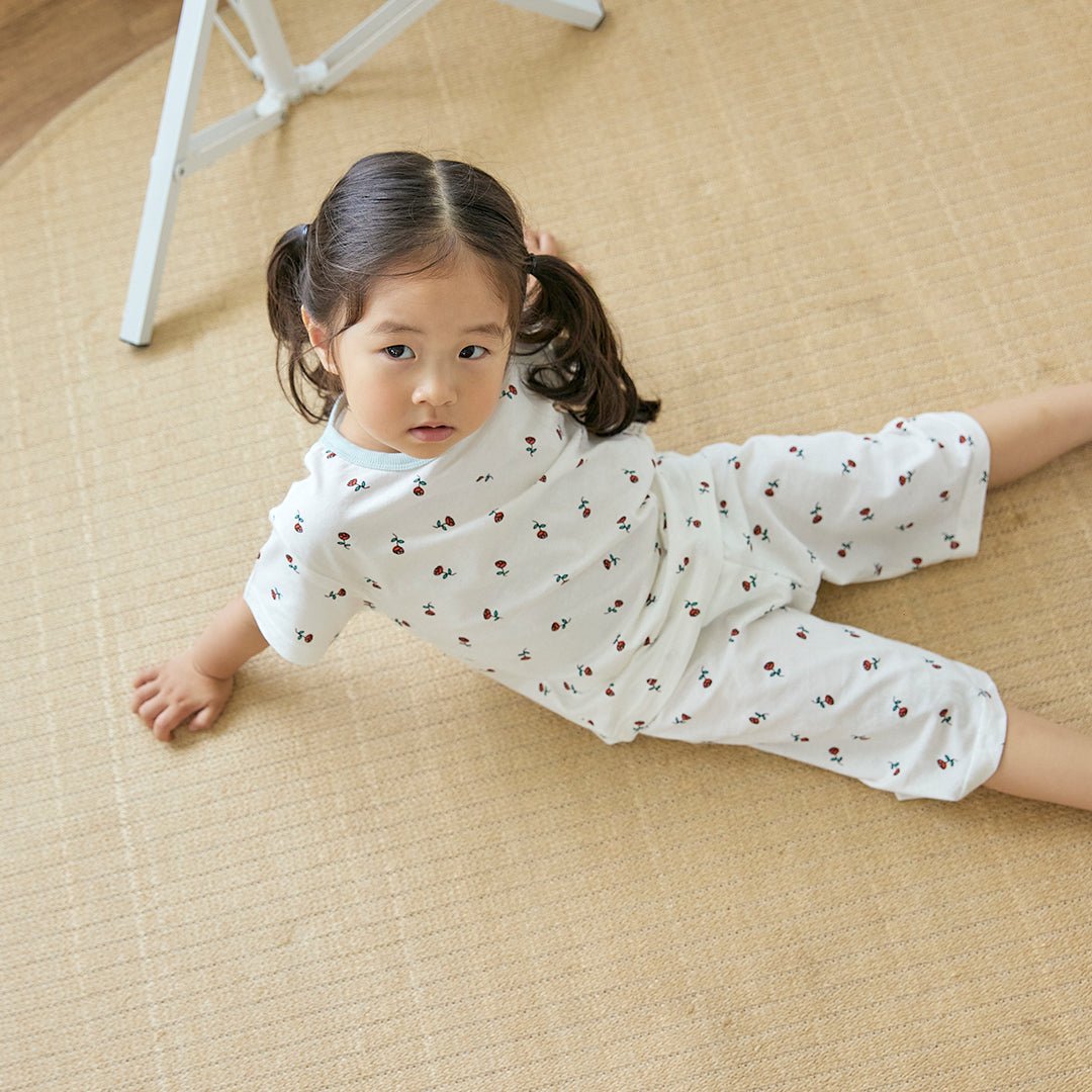 BabyRabbit Rose Short Sleeve — Toddler Cotton Pajamas & Loungewear Set (12M–3T)