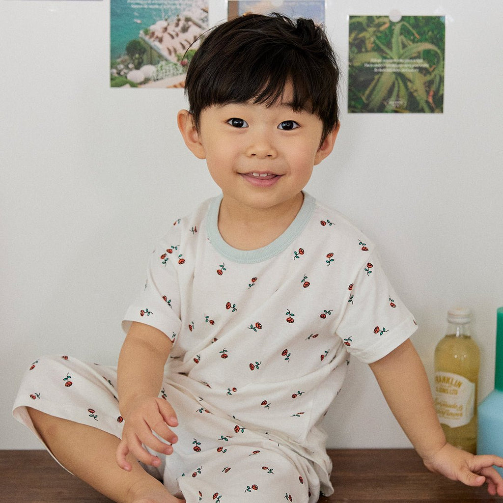 BabyRabbit Rose Short Sleeve — Toddler Cotton Pajamas & Loungewear Set (12M–3T)