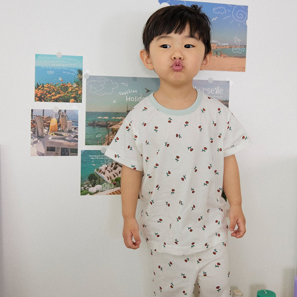 BabyRabbit Rose Short Sleeve — Toddler Cotton Pajamas & Loungewear Set (12M–3T)