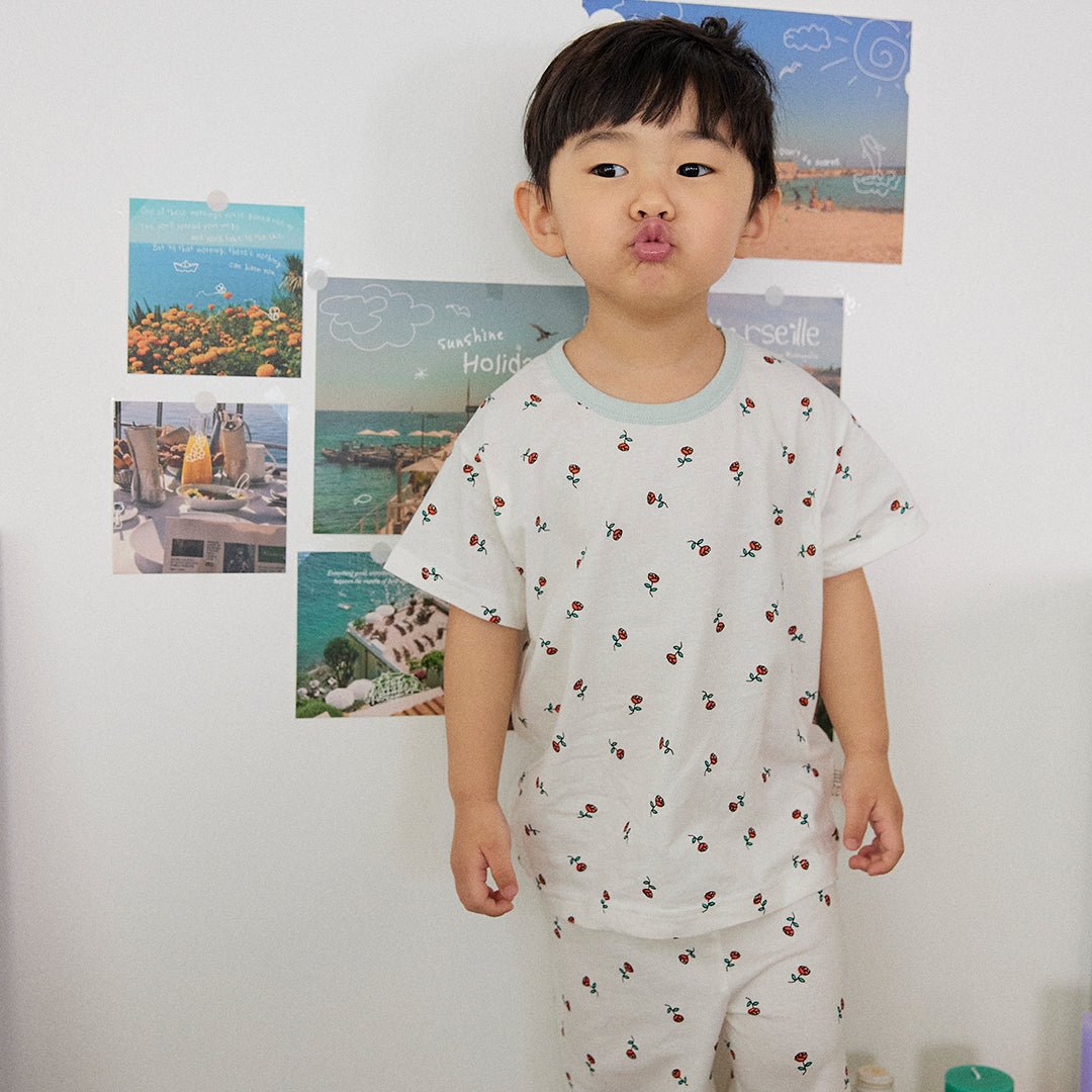 BabyRabbit Rose Short Sleeve — Toddler Cotton Pajamas & Loungewear Set (12M–3T)