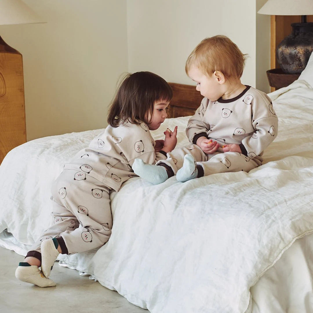 BabyRabbit Teddy BaeBae Long Sleeve Relaxed — Toddler Cotton Pajamas & Loungewear Set (12M–5T)