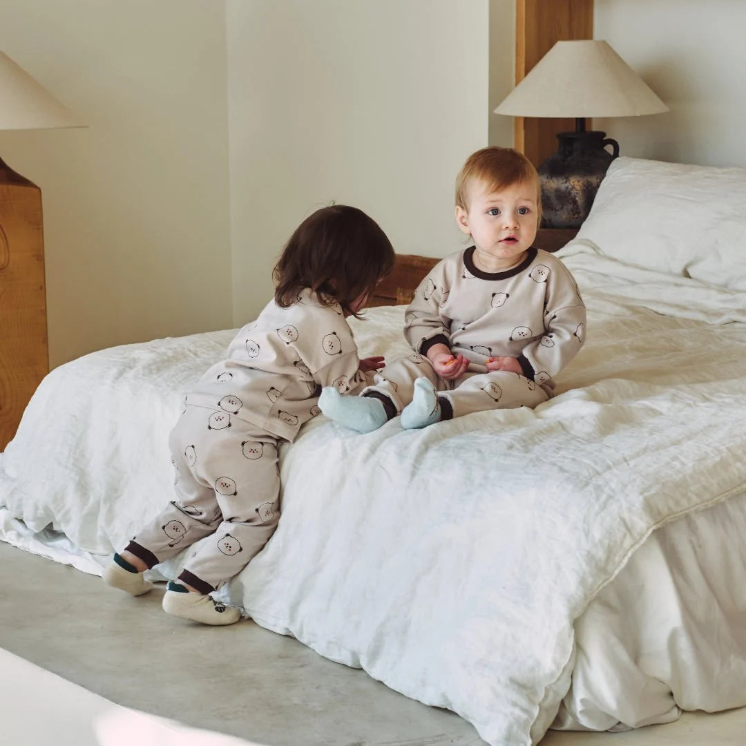 BabyRabbit Teddy BaeBae Long Sleeve Relaxed — Toddler Cotton Pajamas & Loungewear Set (12M–5T)