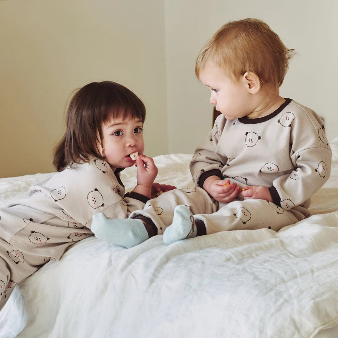BabyRabbit Teddy BaeBae Long Sleeve Relaxed — Toddler Cotton Pajamas & Loungewear Set (12M–5T)