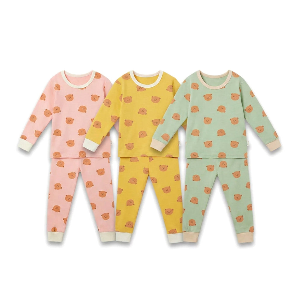 BabyRabbit Teddy Bear Long Sleeve — Toddler Cotton Pajamas & Loungewear Set (12M–5T)