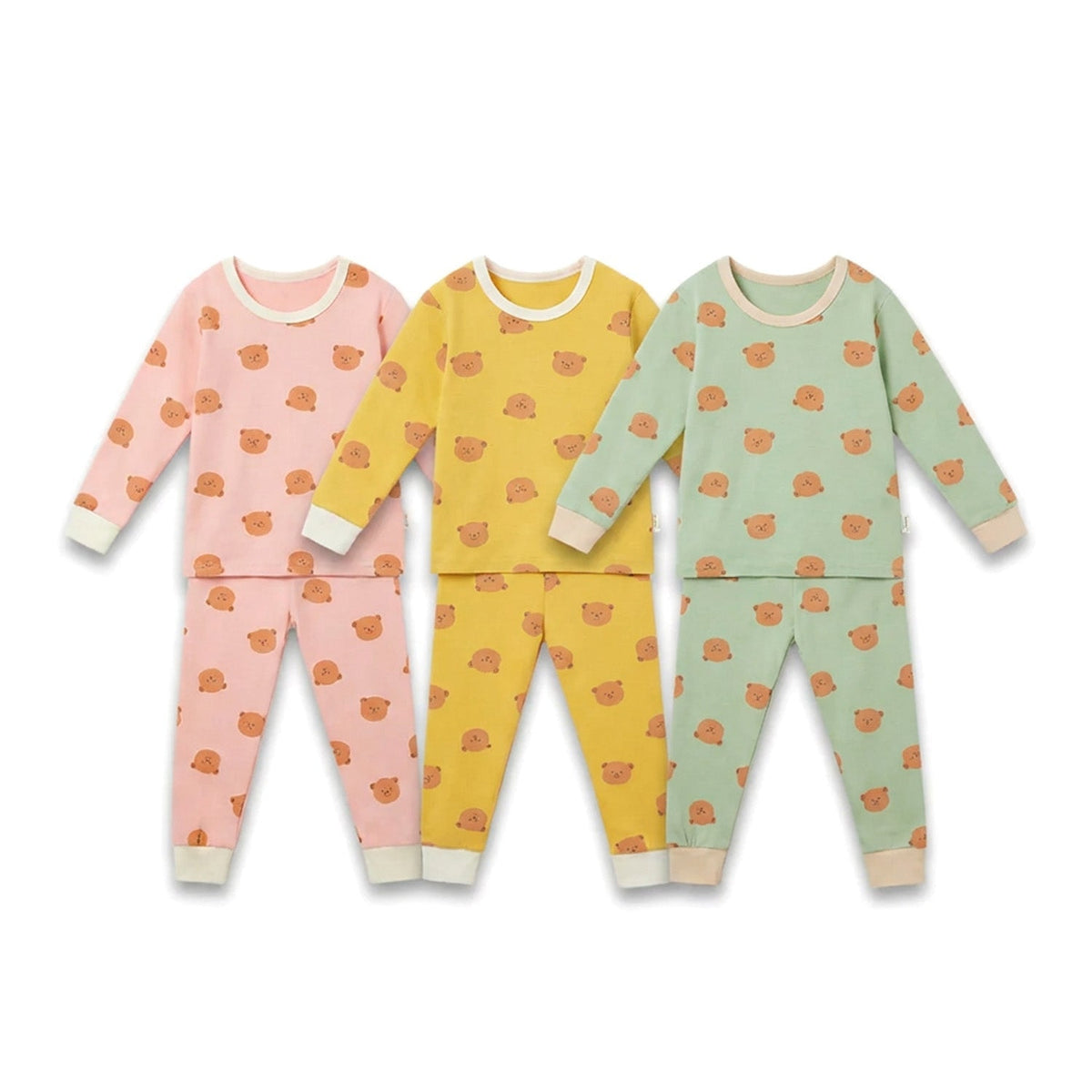 BabyRabbit Teddy Bear Long Sleeve — Toddler Cotton Pajamas & Loungewear Set (12M–5T)