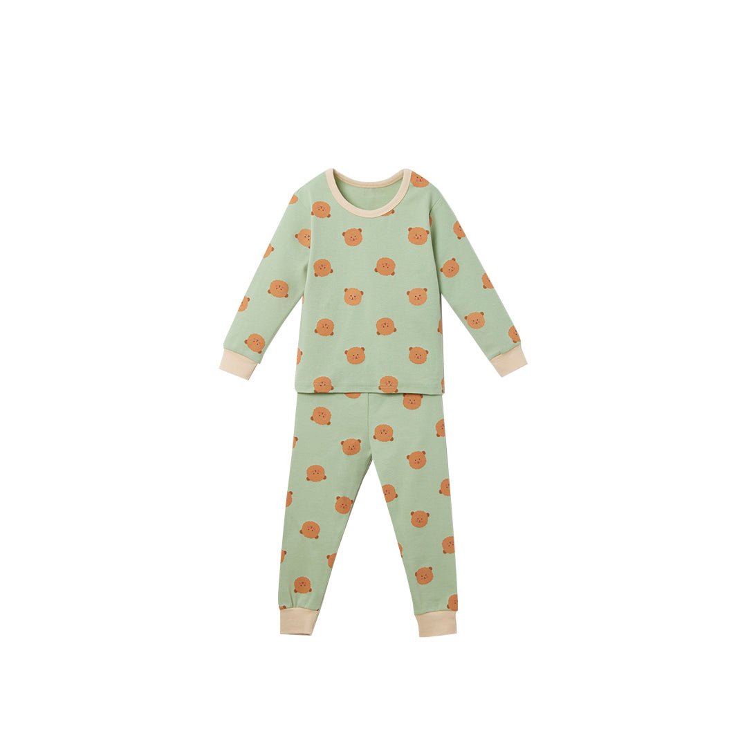 BabyRabbit Teddy Bear Long Sleeve — Toddler Cotton Pajamas & Loungewear Set (12M–5T)