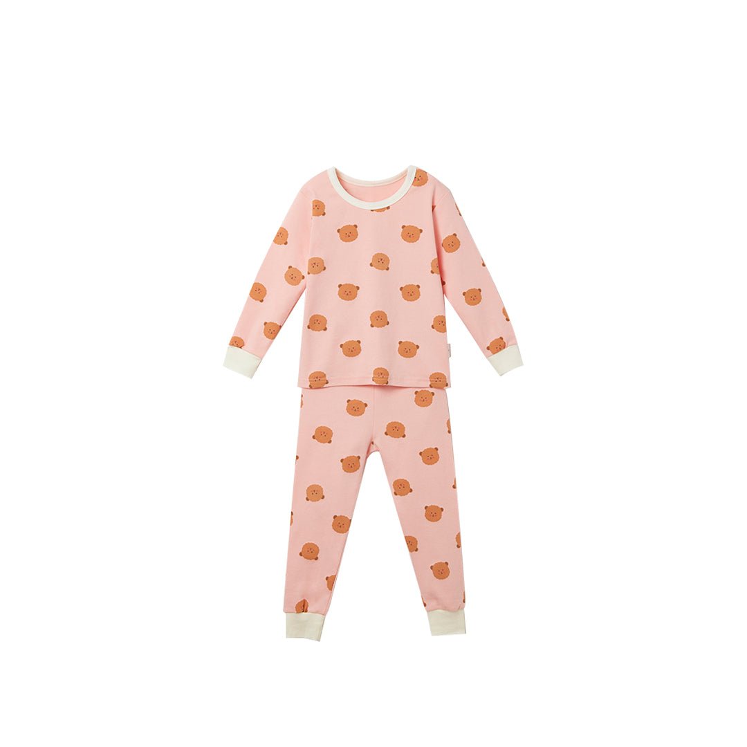 BabyRabbit Teddy Bear Long Sleeve — Toddler Cotton Pajamas & Loungewear Set (12M–5T)