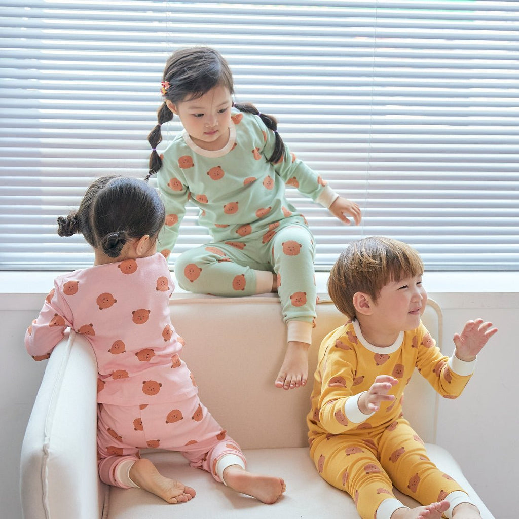 BabyRabbit Teddy Bear Long Sleeve — Toddler Cotton Pajamas & Loungewear Set (12M–5T)