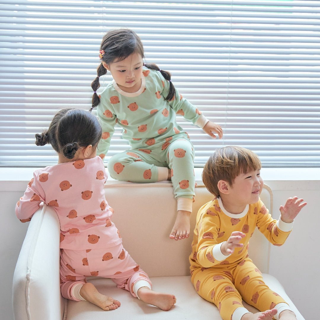 BabyRabbit Teddy Bear Long Sleeve — Toddler Cotton Pajamas & Loungewear Set (12M–5T)