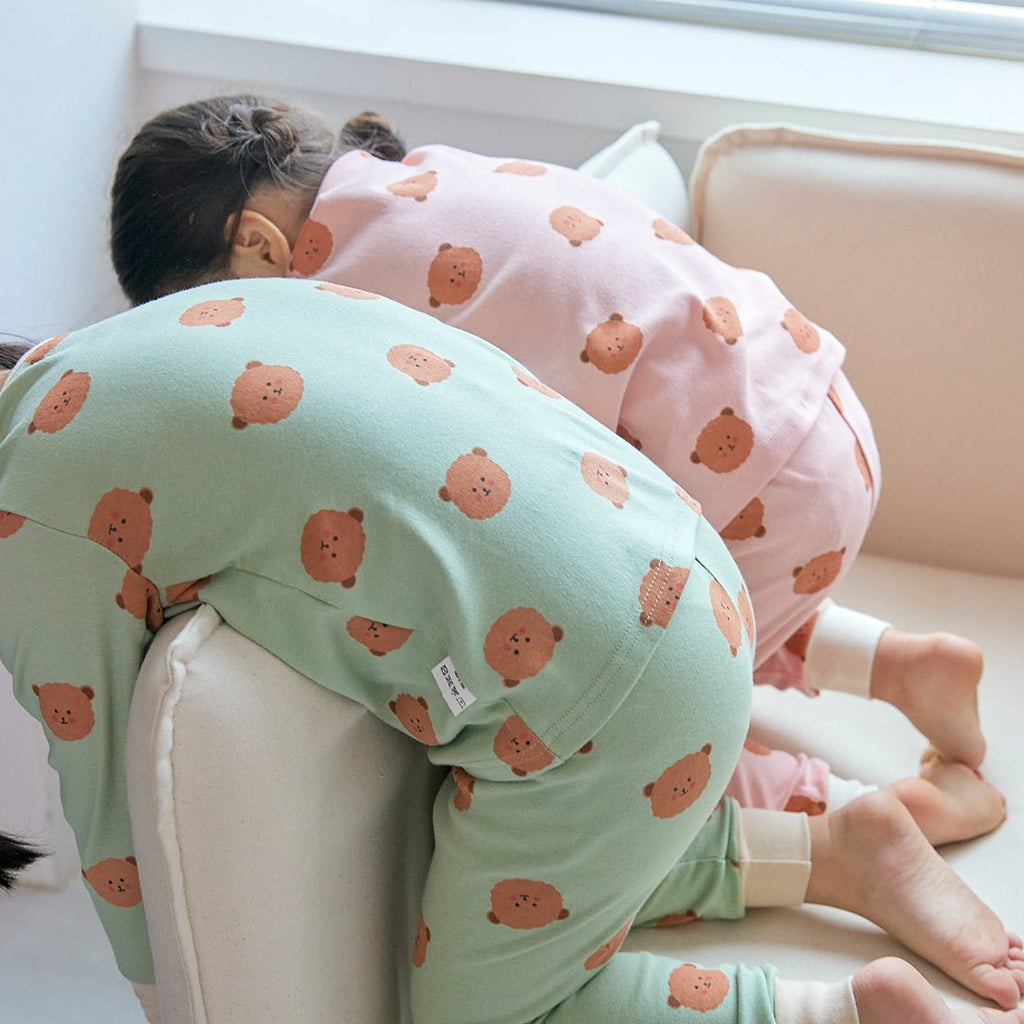 BabyRabbit Teddy Bear Long Sleeve — Toddler Cotton Pajamas & Loungewear Set (12M–5T)