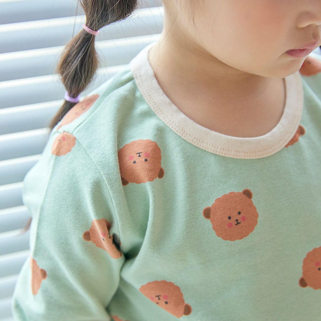 BabyRabbit Teddy Bear Long Sleeve — Toddler Cotton Pajamas & Loungewear Set (12M–5T)