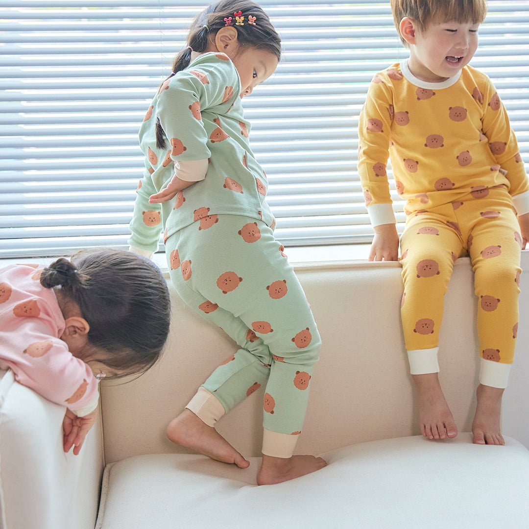 BabyRabbit Teddy Bear Long Sleeve — Toddler Cotton Pajamas & Loungewear Set (12M–5T)