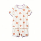 BabyRabbit Teddy Bear Short Sleeve — Toddler Cotton Pajamas & Loungewear Set (12-18M–5T)