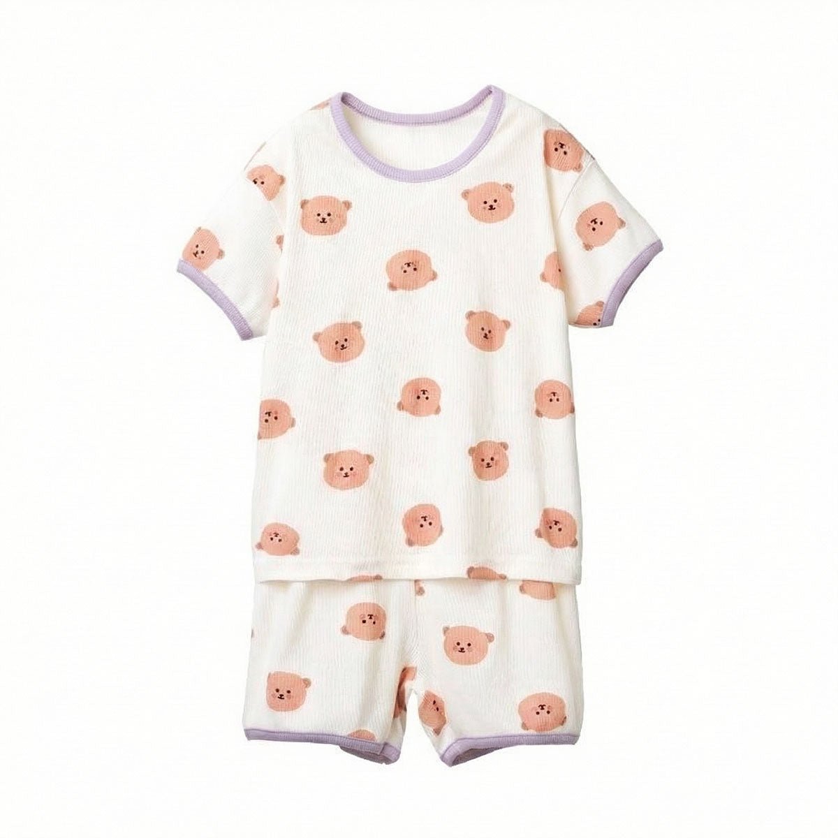 BabyRabbit Teddy Bear Short Sleeve — Toddler Cotton Pajamas & Loungewear Set (12-18M–5T)