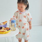 BabyRabbit Teddy Bear Short Sleeve — Toddler Cotton Pajamas & Loungewear Set (12-18M–5T)