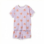 BabyRabbit Teddy Bear Short Sleeve — Toddler Cotton Pajamas & Loungewear Set (12-18M–5T)