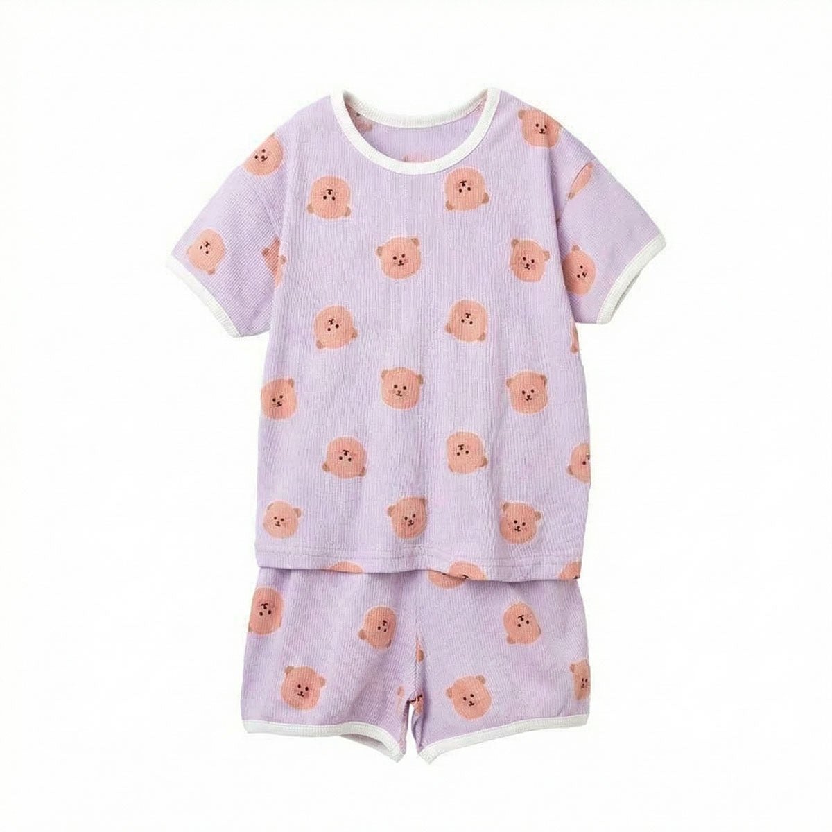 BabyRabbit Teddy Bear Short Sleeve — Toddler Cotton Pajamas & Loungewear Set (12-18M–5T)