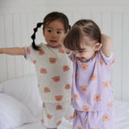 BabyRabbit Teddy Bear Short Sleeve — Toddler Cotton Pajamas & Loungewear Set (12-18M–5T)