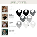 Set de 8 baberos tipo bandana Basics