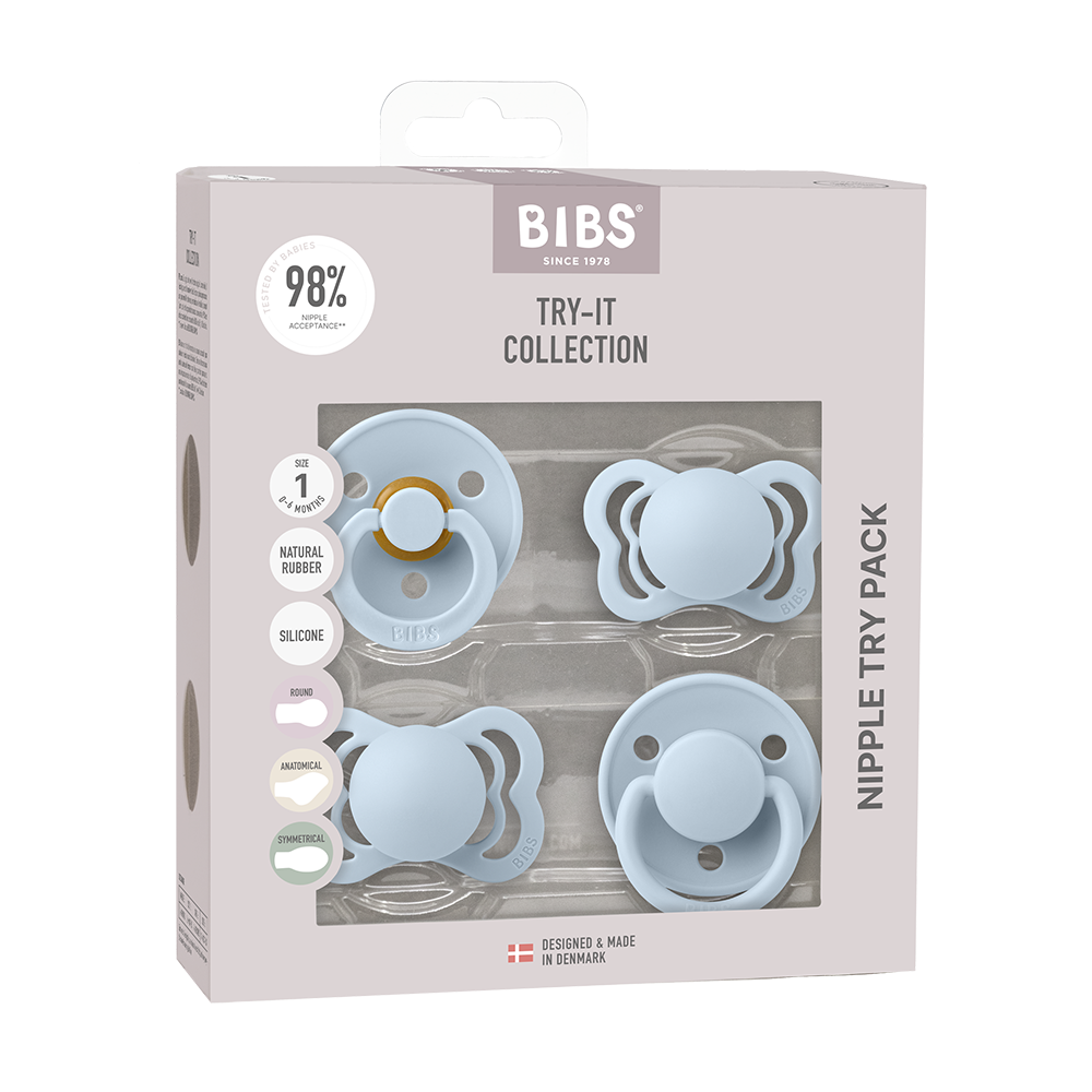 BIBS Try-It Collection Pacifiers, Size 1