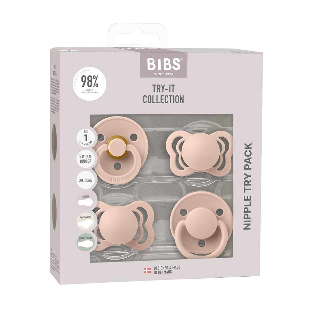BIBS Try-It Collection Pacifiers, Size 1