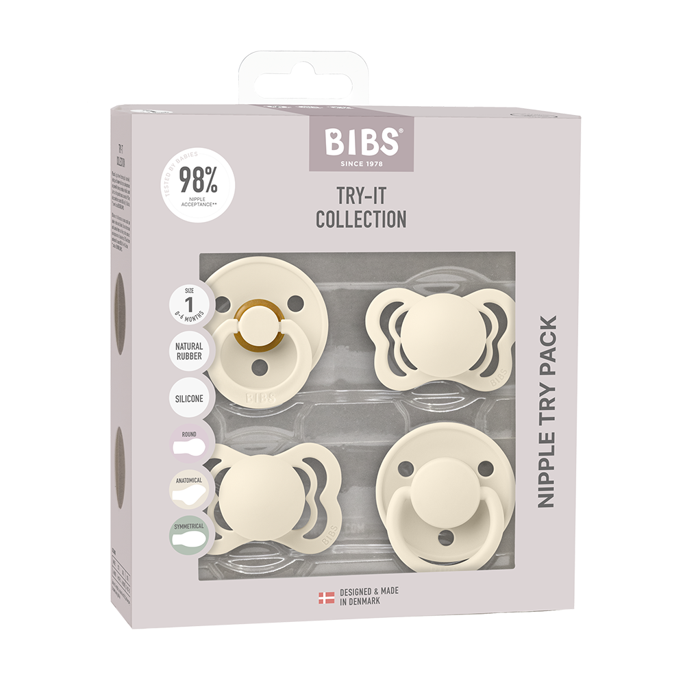 BIBS Try-It Collection Pacifiers, Size 1