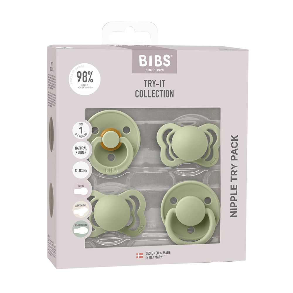 BIBS Try-It Collection Pacifiers, Size 1