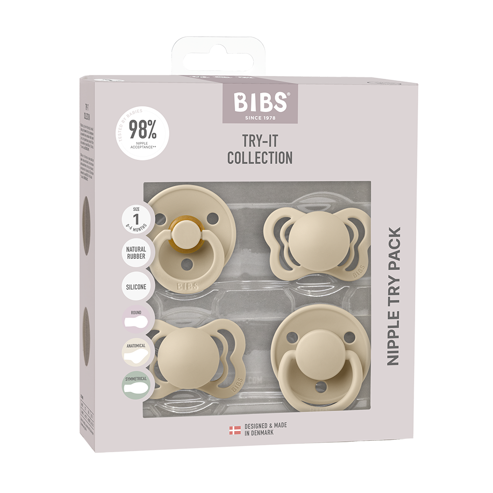 BIBS Try-It Collection Pacifiers, Size 1