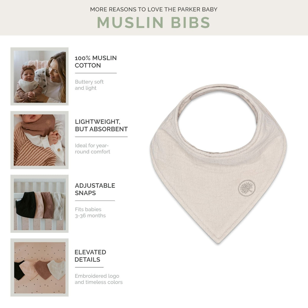 Muslin Bandana Bibs Set (4-Pack)