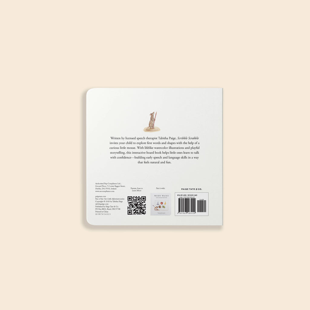 Scribble Scrabble: Un libro de cartón con las primeras palabras