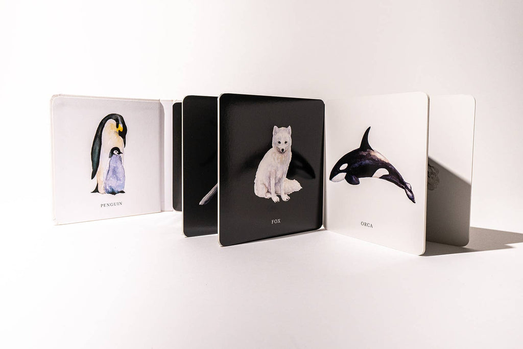 Libro de contraste en blanco y negro para bebés