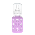 4oz Glass Baby Bottle - Stage 1 Nipple, Stopper, and Cap