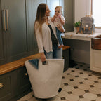 Felt Laundry Hamper - White