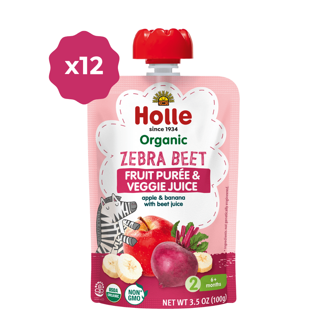 Holle Biodynamic Baby Food Pouches: Zebra Beet (12 pack)