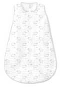 Muslin zzZipMe Sack, 2-Way Zip, Little Lambs, Sterling