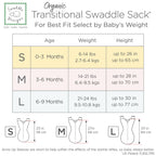 Organic Transitional Swaddle Sack, Sand Dollar