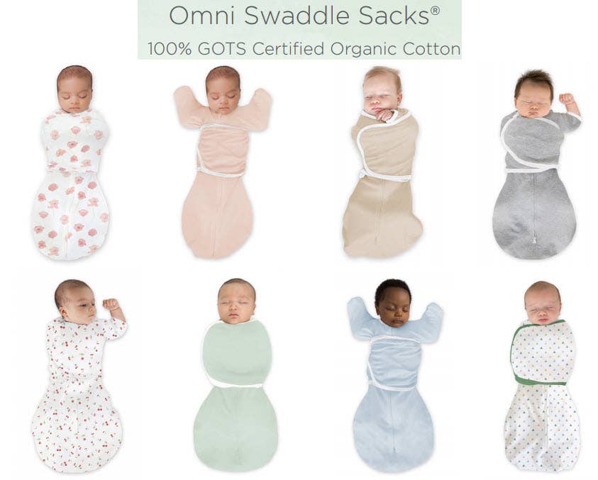 Organic Omni Swaddle Sack, Heathered Gray