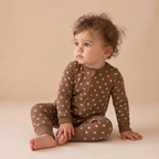Organic 2-Way Zip Romper - Chestnut Bloom