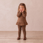 Organic Legging Set of 2 - Chestnut Bloom + Brown