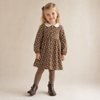 Organic Collared Dress - Chestnut Bloom