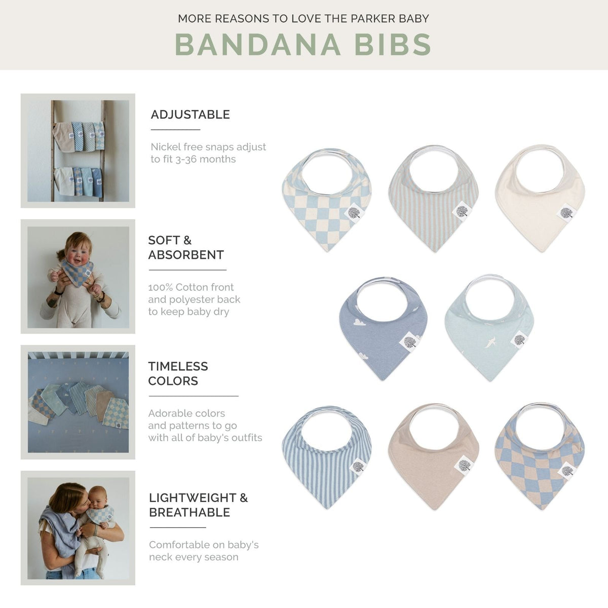 Bandana Bib Set (8 Pack)
