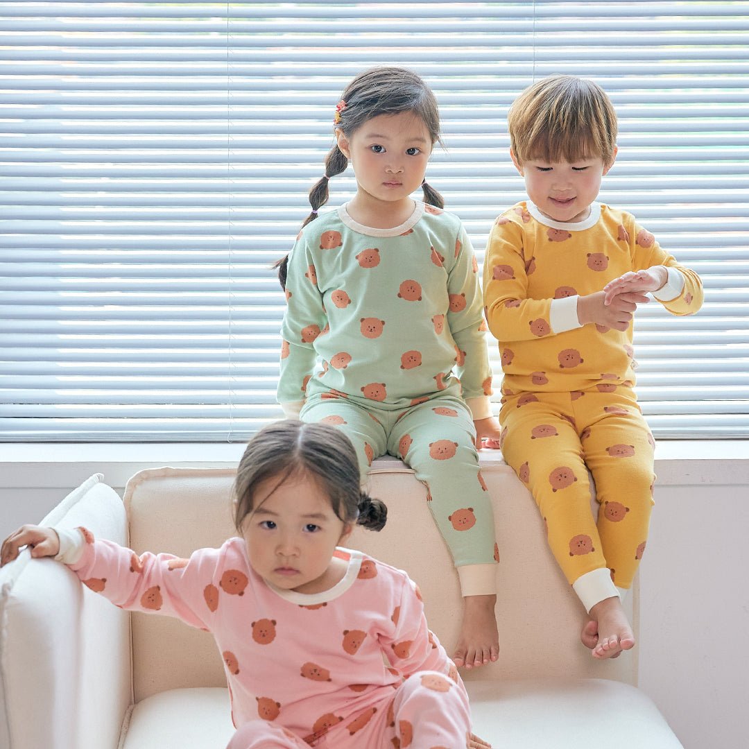 BabyRabbit Teddy Bear Long Sleeve — Toddler Cotton Pajamas & Loungewear Set (12M–5T)