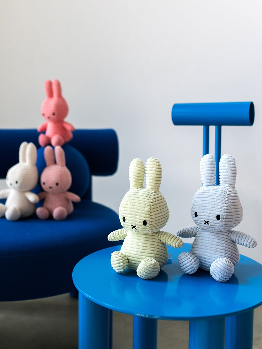 Miffy ECO Corduroy Plush - Ice Blue, 9"