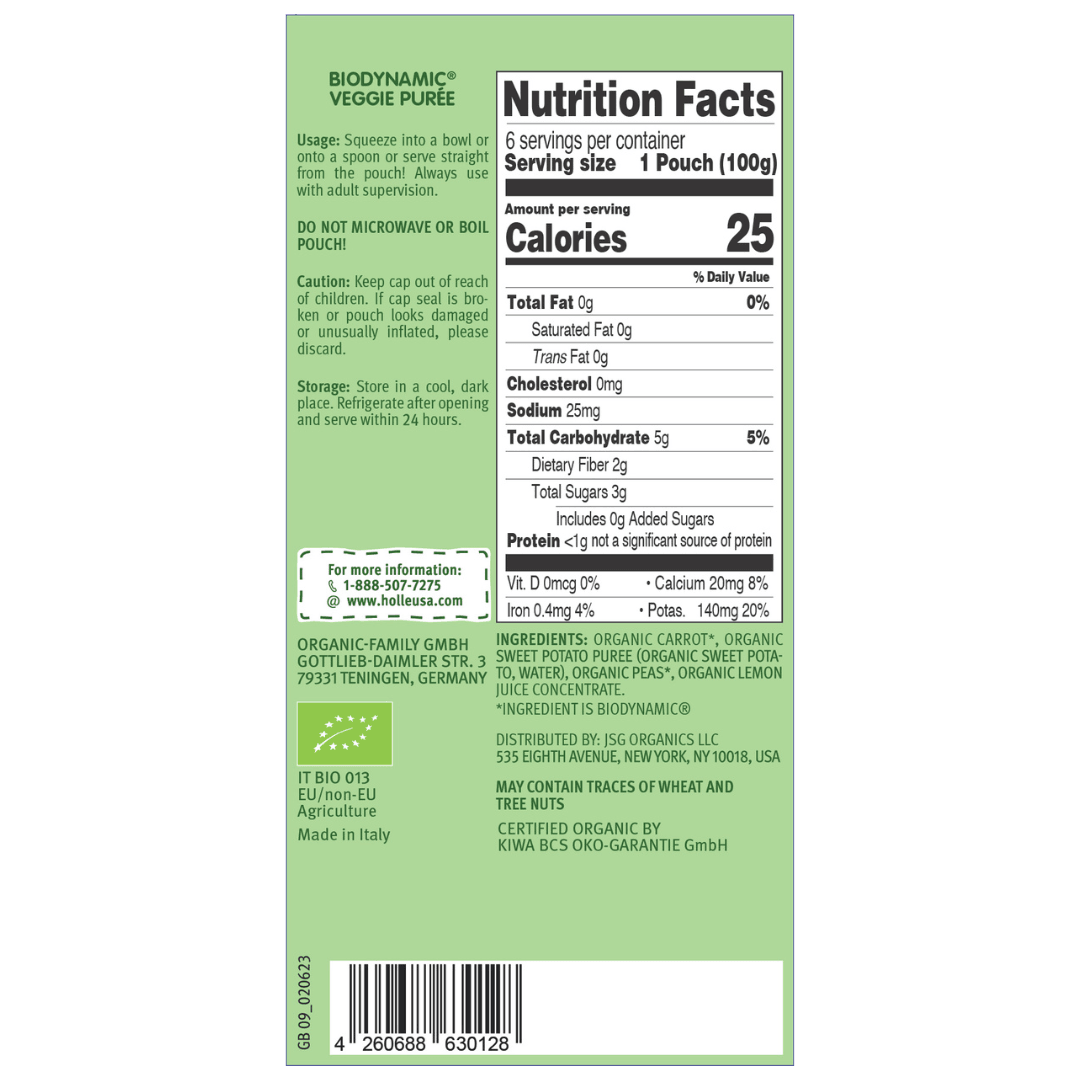 Holle Biodynamic Baby Food Pouches: Veggie Bunny (12 pack)