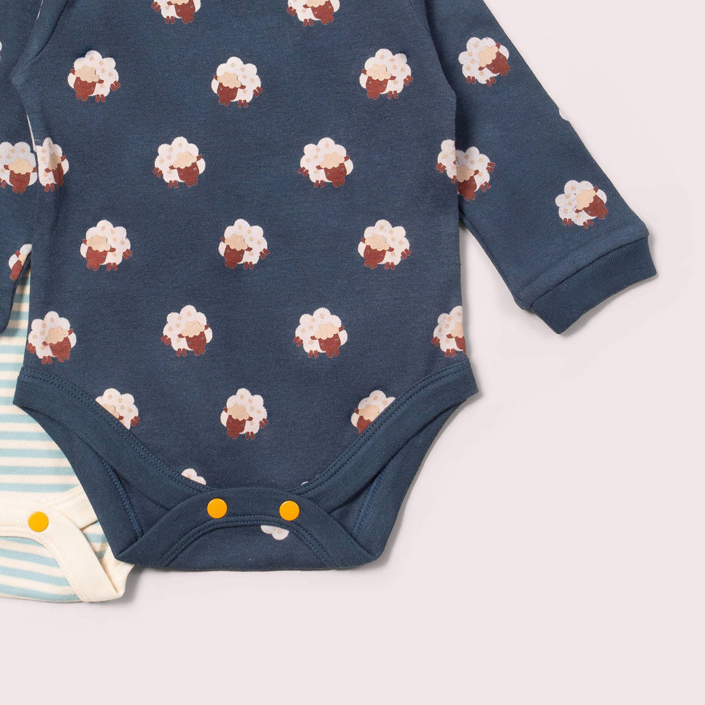 Paquete de 2 mamelucos de bebé con diseño de ovejas durmiendo