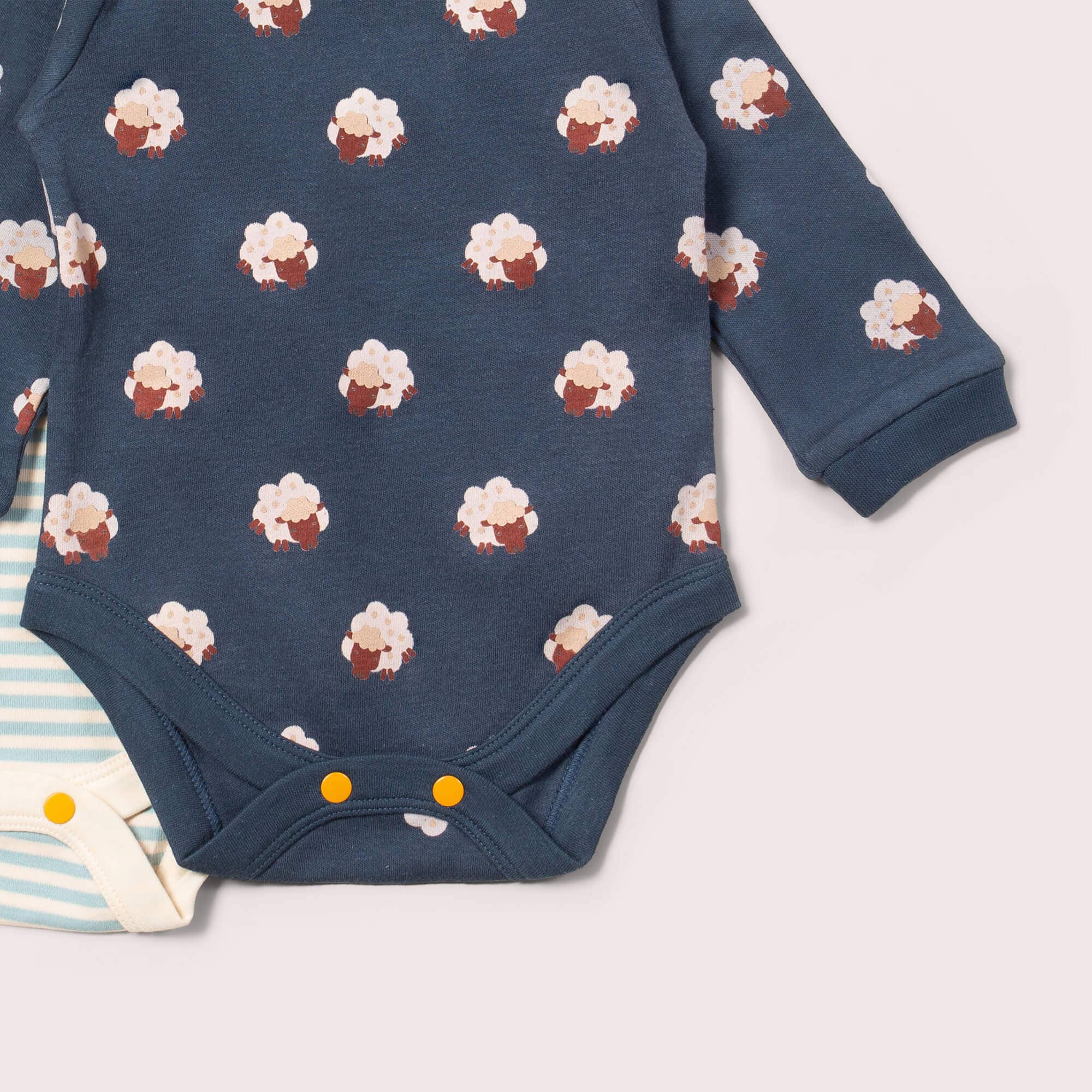 Paquete de 2 mamelucos de bebé con diseño de ovejas durmiendo