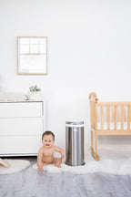 Ubbi Steel Diaper Pail — Odor-Locking Stainless Steel with Rubber Seal, Uses Any Standard Trash Bag