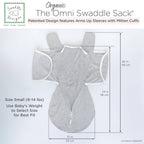 Organic Omni Swaddle Sack, Heathered Gray