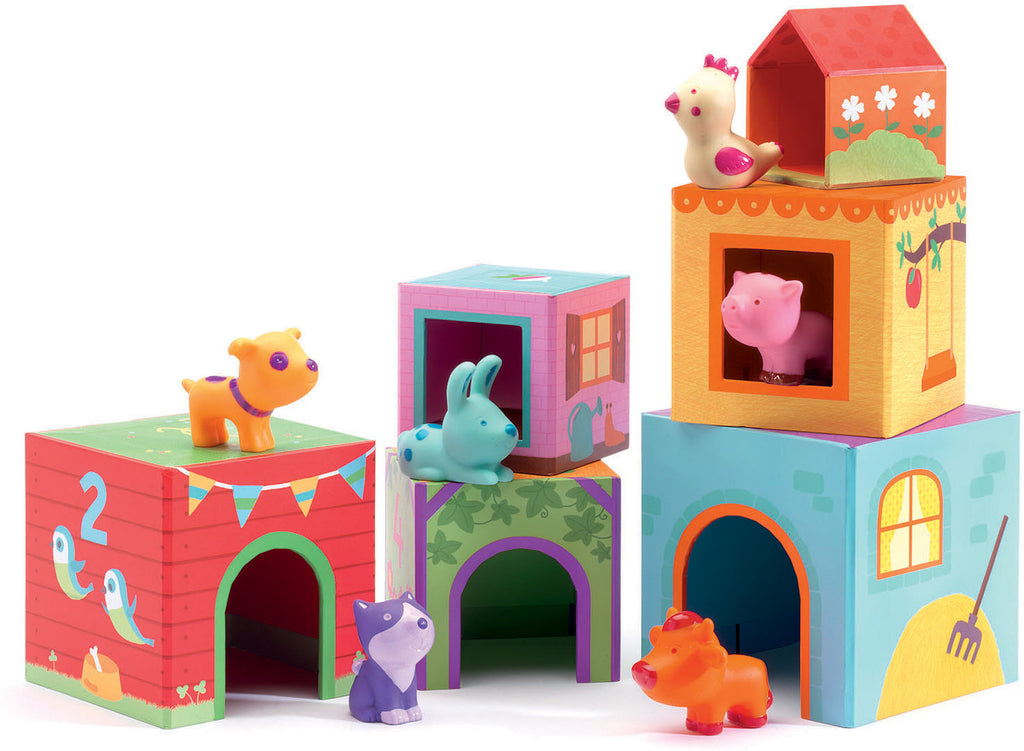 Topanifarm Nest and Stack Blocks + Animals